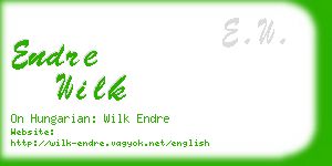 endre wilk business card